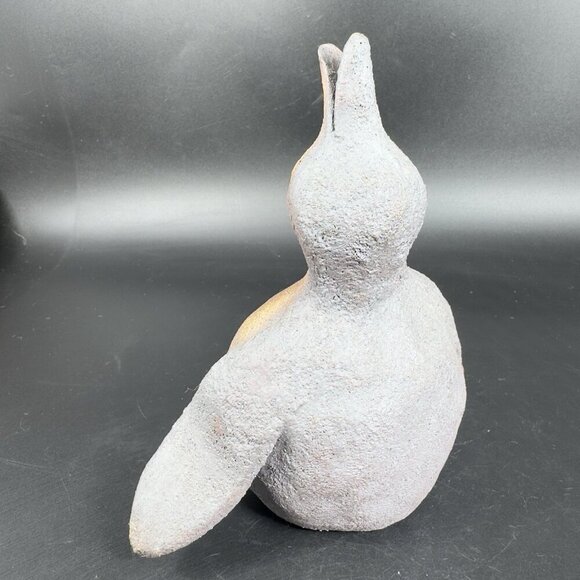 1998 Hand Made Stoneware Pottery Penguin Bird Figurine Artist Signed Decorative - Picture 10 of 11